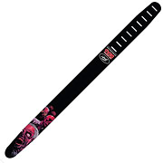 The Walking Dead Zombies Black Leather Guitar Strap